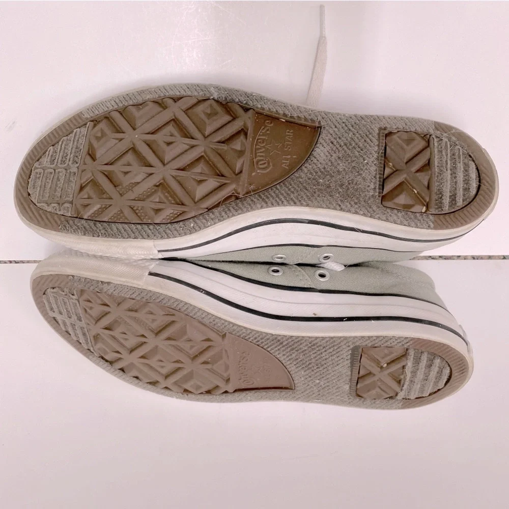 Converse All Star Canvas Gray Low Top Sneaker Tennis Shoes Women's Sz 7 - Picture 6 of 6